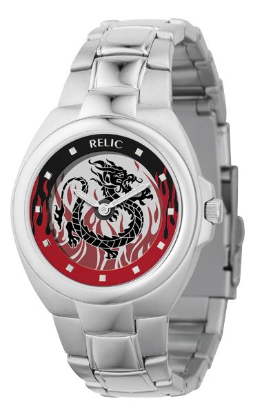 Relic Mens Watch with Dragon Dial