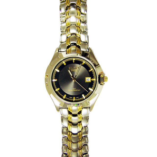 Elgin Mens Two Tone Swiss Watch