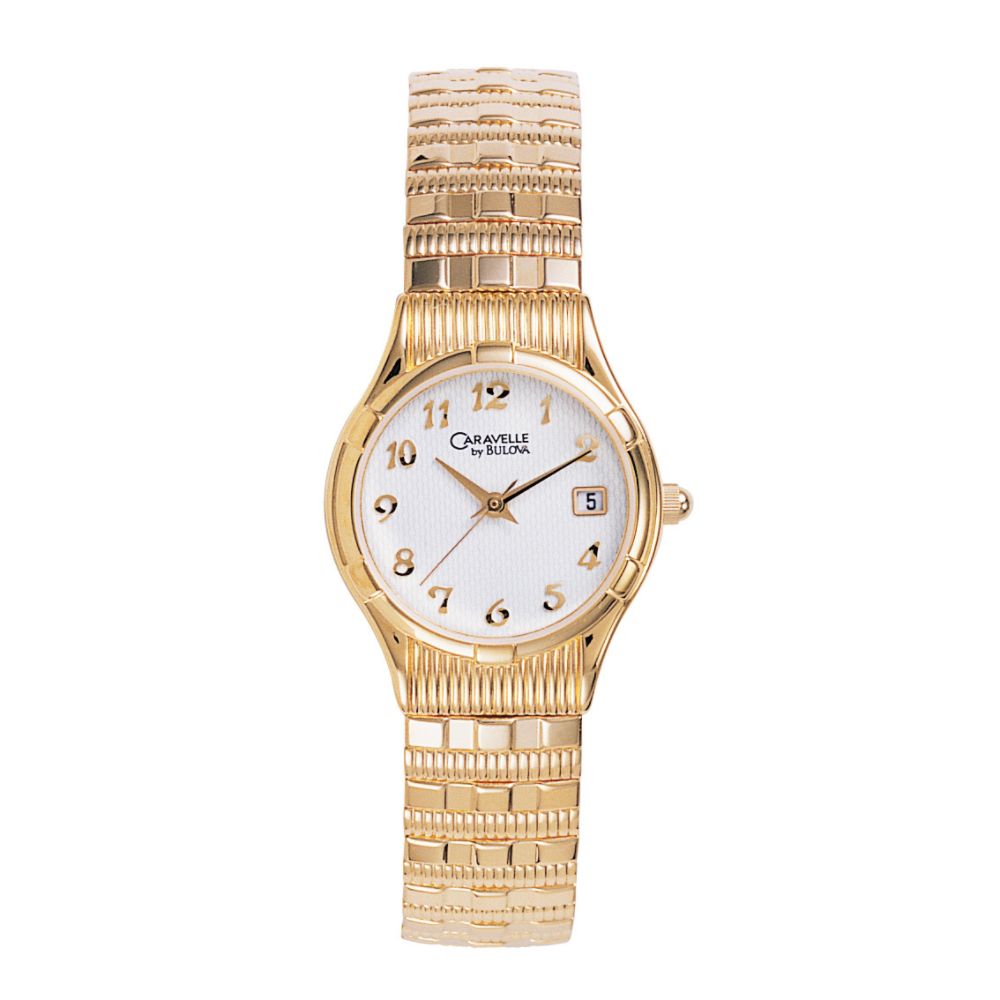 Caravelle Ladies Caravelle Gold Tone Dress Watch