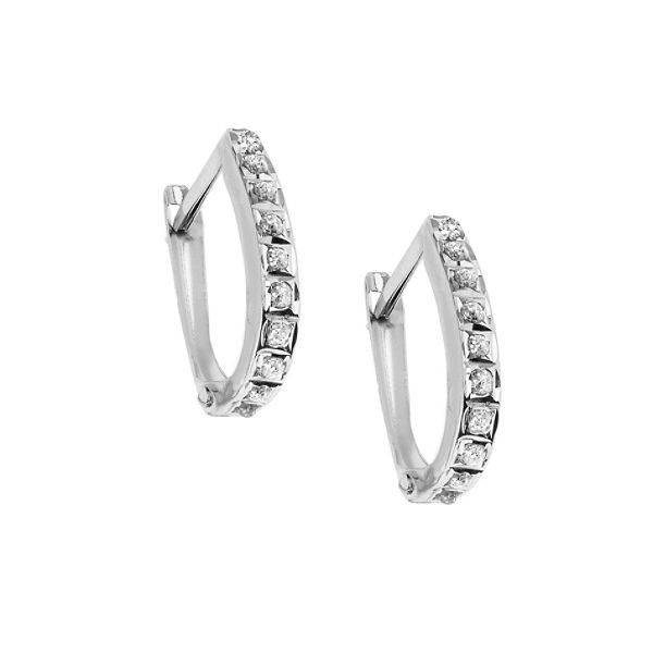Diamond Fascination Diamond Accent14K White Gold U Hoop Earrings