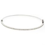 Diamond Fascination 14k White Gold Diamond Accent Hinged Bangle