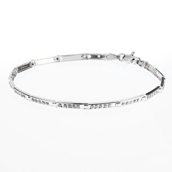 Diamond Fascination 14K White Gold Diamond Accent Line Bracelet