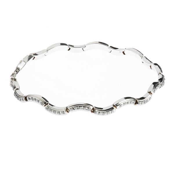 Diamond Fascination 14K White Gold Diamond Accent Wave Bracelet