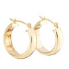 Round Yellow Gold Half Hoop Earrings - 18.5 mm