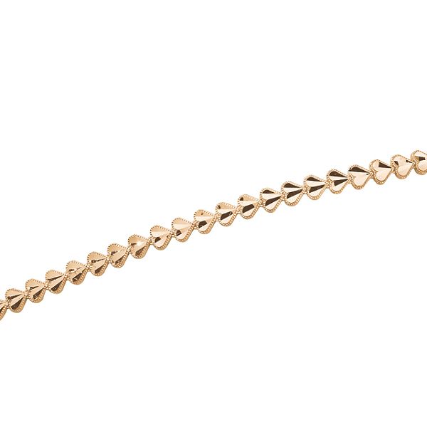 10K Gold Heart Bracelet