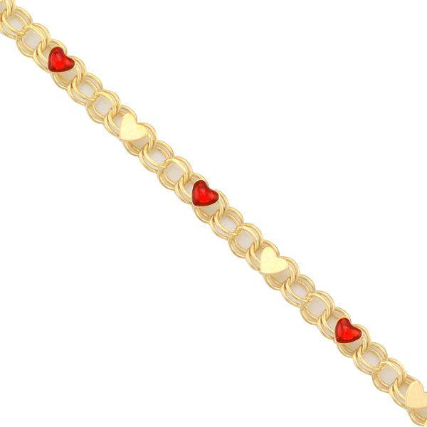 10K Gold Heart Anklet