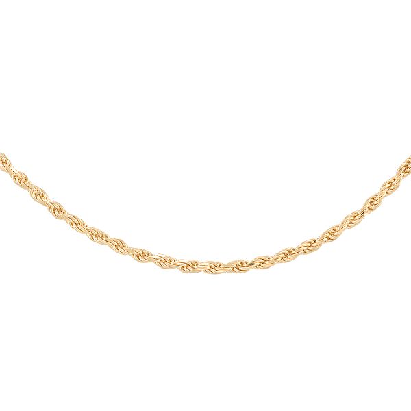 30" Light Rope Chain Necklace. 24K Yellow Gold over Sterling Silver