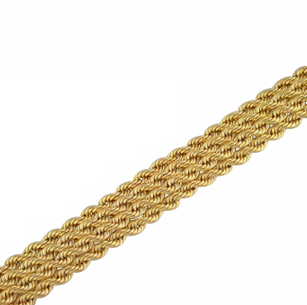 10K Yellow Gold 4 Rope Bracelet
