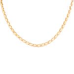 Aurafin Corp Yellow Gold Mirror Heart Rope Necklace