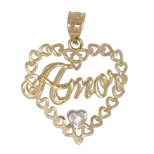 "Amor" Heart Charm