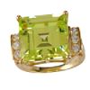 10k Peridot CZ ring