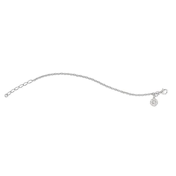 Darling Diamonds Flower Bracelet with Diamond Accent. Sterling Silver
