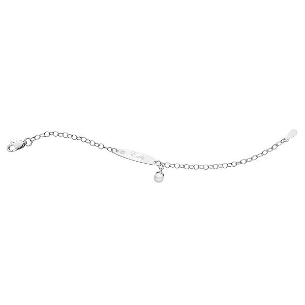 Darling Diamonds Diamond Accent ID Bracelet. Sterling Silver