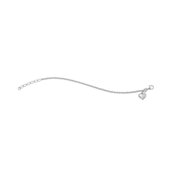 Darling Diamonds Link Bracelet with Diamond Accent Heart. Sterling