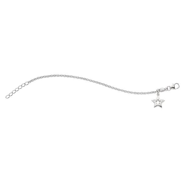 Darling Diamonds Open Star Bracelet with Diamond Accent. Sterling
