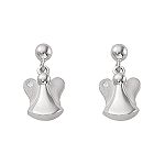Darling Diamonds Angel Drop Earring with Diamond Accent. Sterling Silver