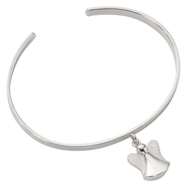 Darling Diamonds Angel Cuff Bracelet with Diamond Accent. Sterling