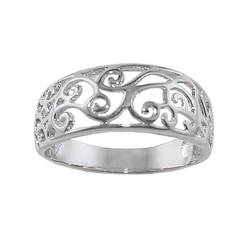 Open Filigree Ring in Sterling Silver