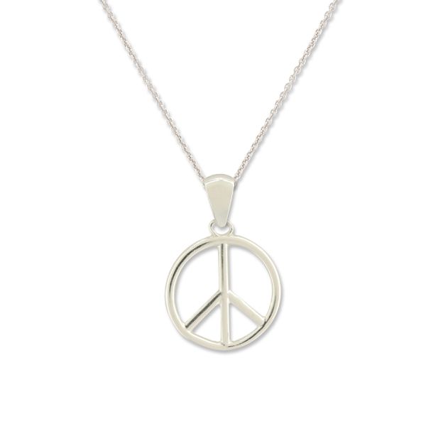 Disney Sterling Silver Wizards Of Waverly Place Peace Sign Pendant