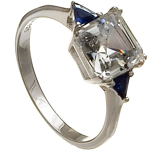 Sterling Silver with Cubic Zirconia Ring