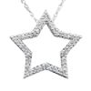 1/4 ct. tw.* Diamond Star Pendant. Sterling Silver