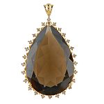 10K Smokey Topaz pendant