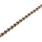 Ambras 14K .70cttw Diamond and Ruby Bracelet In Yellow Gold