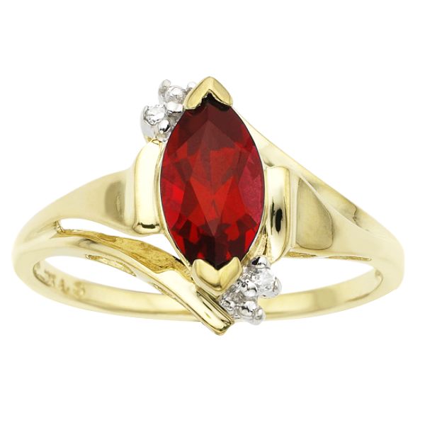 Created Ruby and Diamond Ring