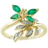 10k Emerald & Diamond Ring