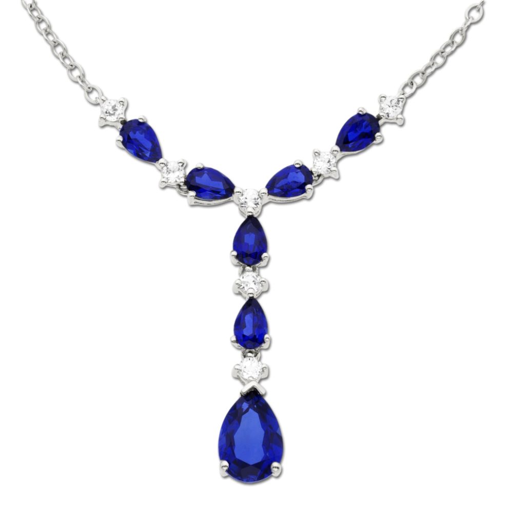 Blue and White Sapphire Necklace - Model RH6126MCPWSR at Sears.com from sears.com