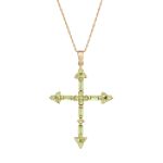 Peridot Cross Pendant