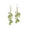 Peridot and Green Pearl Leverback Earrings
