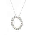 Aquamarine Circle Pendant