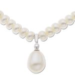 10K White-Gold Pearl & Diamond Accent Necklace