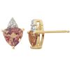 Citrine and Diamond Accent Trillion Earrings