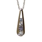 Tanzanite and White Topaz Ladder Pendant