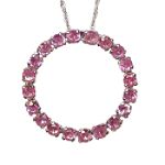 Pink Sapphire Circle Pendant