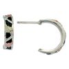 Tricolor Sterling Silver Antiqued Demi-Hoop Earrings