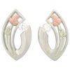 Tricolor Sterling Silver CZ Earrings