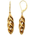 Andin International CLOSE-OUT - Cage Drop Earring. 14K Yellow Gold.