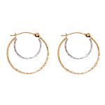 10Kt TT DC Double Ring Hoop