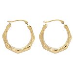 14Kt Aztec Hoop