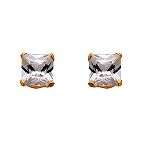 10Kt 5mm Square CZ Stud