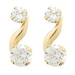 10Kt Bypass CZ Stud
