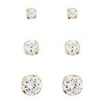 10Kt 2-4mm CZ Stud Set