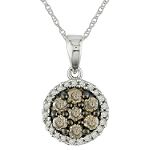 Sears 3/8 ct. t.w. Chocolate and White Diamond Pendant in 10K White Gold