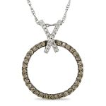 Sears 3/8 ct. t.w. Chocolate and White Diamond Pendant in 10K White Gold