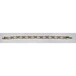 Heart Shape and X Bracelet. 23k Yellow, White, Rose Gold over Stainless Steel