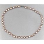 Sakoura Design Ltd. 8-85mm Round Pink Pearl Strand Necklace with mirror Gold beads