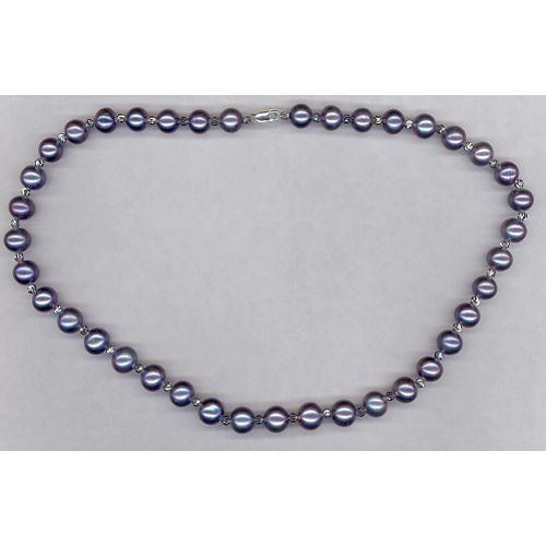 Click here to buy 8-85mm Round Black Pearl Strand Necklace with....